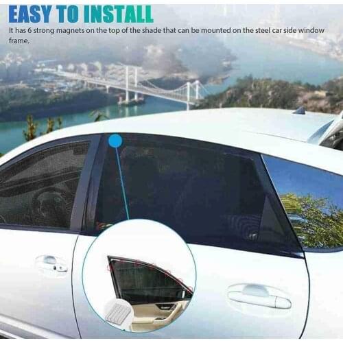 Magnetic Car Sun Shade UV Protection Car Curtain Car Window Window Side Sun Window Sunshade Mesh Summer Protection Film Vis R2O8
