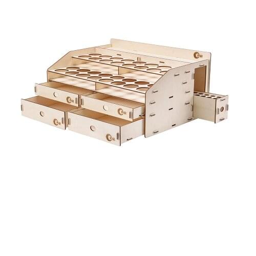 Model paint rack, paint storage rack, double drawer paint rack, tool storage rack, tool box MG040, born for art