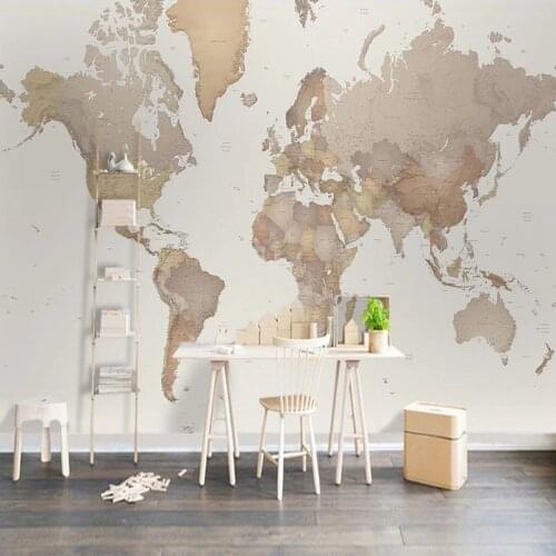 Custom Any Size 3D Wall Murals Wallpaper World Map Wall Painting For Living Room Study Room Bedroom Mural Wall Papers Home Decor