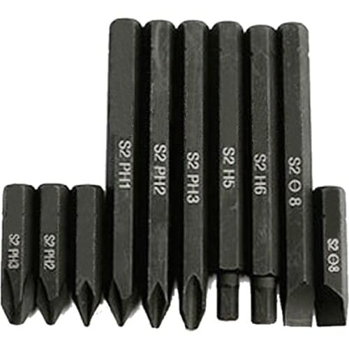 8mm Shank Magnetic Impact Screwdriver Bit S2 Alloy Steel Phillips Slotted Hexagon Electric Screwdriver Set Hand Tool