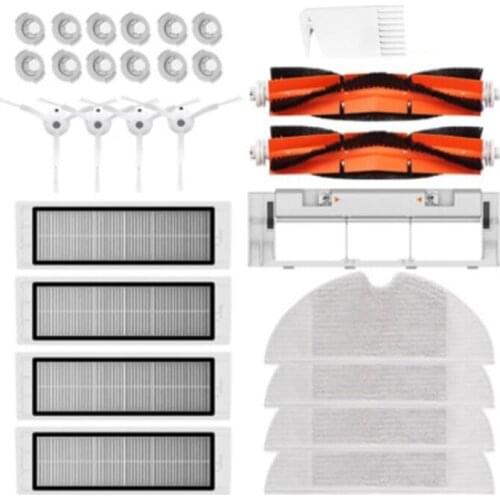 28Pcs Robotic Vacuum Cleaner Replacement Parts Accessories Main Side Brush HEPA Filter Mop Cloth Kits for S50 S51 S55 T6