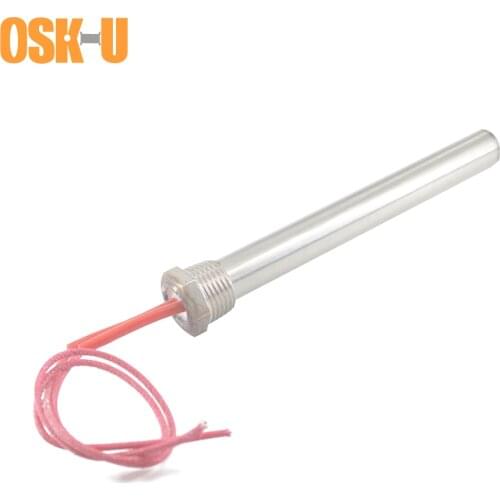 DN15 1/2" Thread Tubular Heater Element 220V 0.3/0.5/1/1.5/2KW Cartridge Heater 15mm Tube Diameter Electric Heating Element