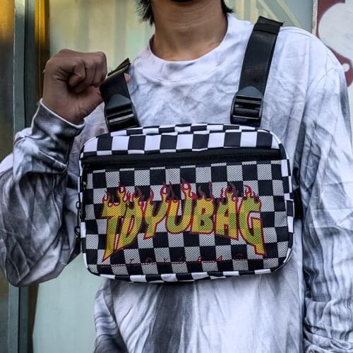 New Men Tactical Chest Bag Tactical Vest Chest Pack Hip hop Function Waist Bag Black Nylon military Vest Chest Rig Pack