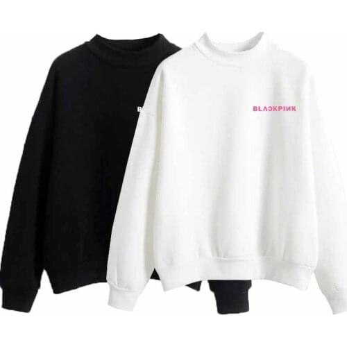 New Style for Autumn and Winter Candy Color Couples Small Black and Pink Printed Font Pattern All-match Cool Collar