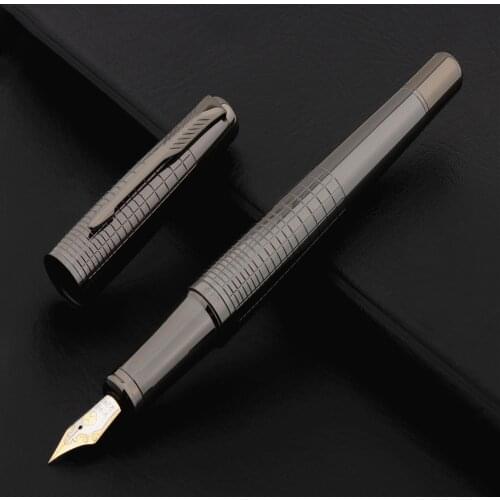 Luxury quality 875 Gray for Black Business office Medium nib fountain pen New Student school office supplies pen