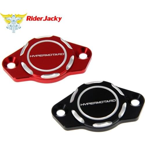 RiderJacky Black Red CNC Motorcycle Engine Oil Filter Cover Cap For Ducati hypermotard 821