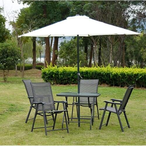 Courtyard garden chairs leisure outdoor sun umbrellas patio furniture balcony chairs and tables for amusement playground park