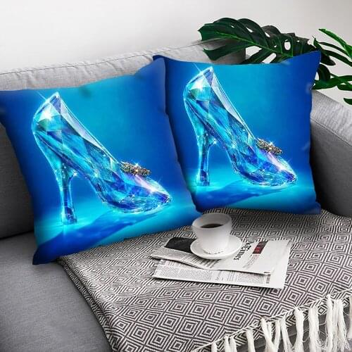Sexy womens high heels cushion cover Car Sofa Home Decor Pillow Case Super Soft Short Plush Cushion Covers Home Decoration