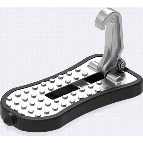 Foldable Car Door Step Pedal Universal Auto Rooftop Luggage Ladder Hooked Foot Pegs Doorstep Safety Hammer