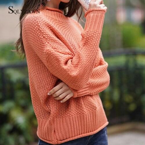 Turtleneck Sweater Women Pullover High Elasticity Knitted Loose Sweater Jumper Autumn Winter Female Solid Sweater Large Size 3XL