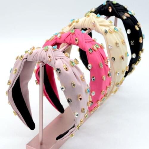 Red Crystal Tiara 10pcs Female Hair Trim Headband Sewing Complete Crystal Tiara Bride Baroque Hair Jewelry 4color Free Shipping