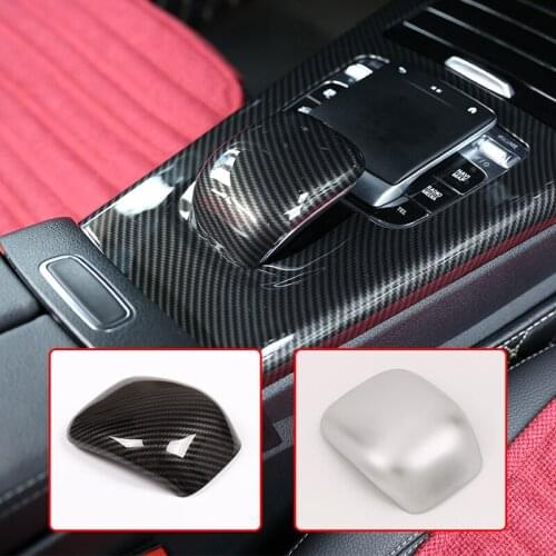 Carbon Fiber ABS For Mercedes Benz A Class W177 2019 Central Control Armrest Decorative Cover Trim Accessories