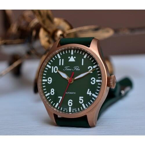 Vintage Automatic Mechanical Watch Mens 2021 Watc Reloj ST2130 Sapphire BGW9 Luminous 42MM 200M Waterproof Bronze Pilot Watches