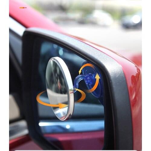 1/2pcs 360 Wide Angle Adjustable Car Blind Spot Mirror HD Convex Round Mirror Safety Rearview Driving Parking Auxiliary Mirror
