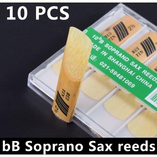 10 PCS bB Soprano Sax Reeds Wind Music Instruments Accessories Strength 2.5 Saxophone Reed