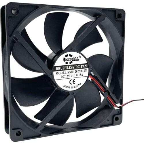 120mm 12cm Mute Computer PC Cooling Fan with Molex 4D plug,120X120X25mm 1700RPM 12V Ball Bearing Fan,Quiet Chassis Cooler