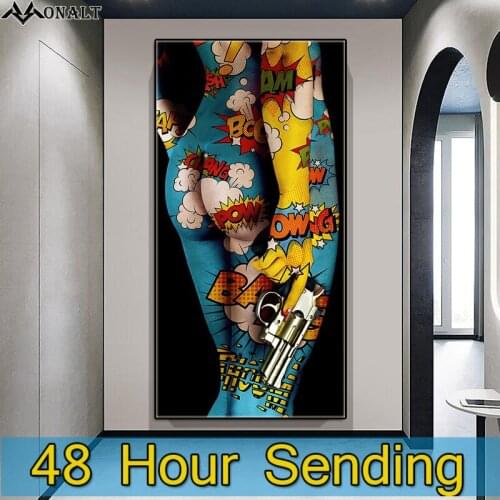 Canvas Abstract Art HD Body painting Poster and Prints Nordic Home Decor Picture Living Room Wall Art Creativity Figure Painting