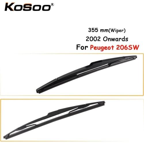 KOSOO Auto Rear Car Wiper Blade For Peugeot 206SW,355mm 2002 Onwards Rear Window Windshield Wiper Blades Arm,Car Accessories