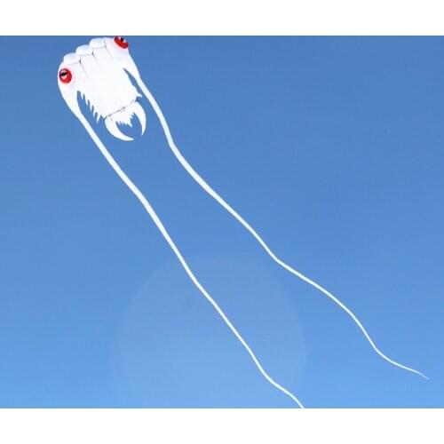 Free shipping large soft kite fly white trilobite kite windsock weifang big kite wheel for adults outdoor sport kevlar octopus