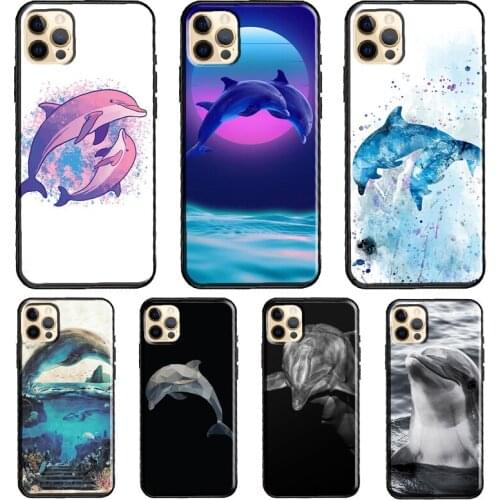 Dolphin Funda Case For iPhone X XR XS MAX 12 Mini 11 Pro Max 5S 6S 8 7 Plus SE 2020 Cover Shell