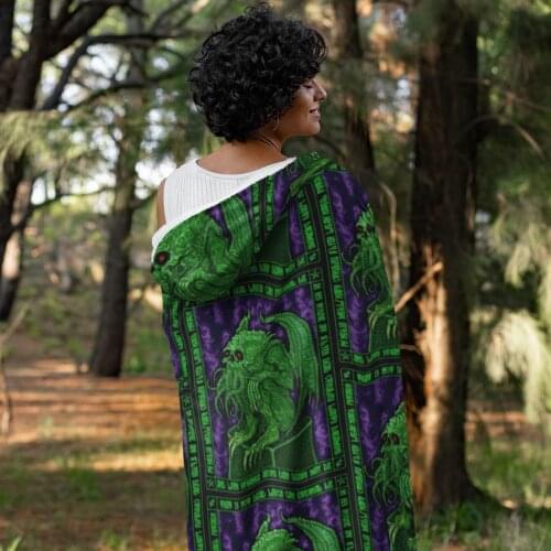 Cthulhu Blanket Sleep Soft With Hood Blanket Fashion Comfy Fleece Bedspread