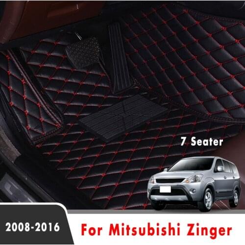 For Mitsubishi Zinger 2016 2015 2014 2013 2012 2011 2010 2009 2008 (7 Seater) Car Floor Mats Custom Interior Leather Carpets