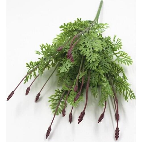 Home Garden plant New Artificial flowers DIY Plastic fake plant leaf branches for home decoration
