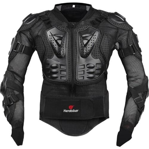 For Dirt Bike Full Body Jacket Chest Spine Protective Gear Black for Cross Country Riding Black S - 3XL