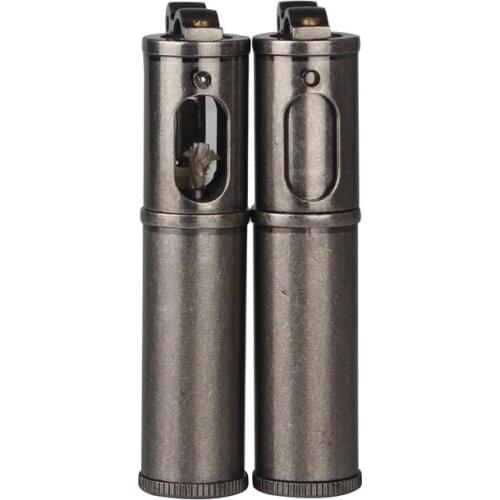 Metal Windproof Kerosene Lighter Personality Retro Rotating Lighter Smoking Accessories Lighter Vintage Rolling Tray Briquet