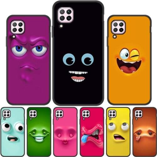 Cute Funny Face Case For Huawei P30 Lite Case On HuaweiP30 P20 Pro P40 Lite P Smart 2021 2019 Y7A P9 P8 P10 Plus Cover P 30 Lite