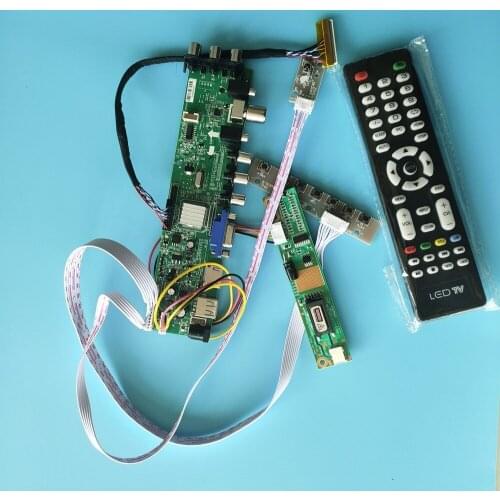 Kit For LP141WX1-TLB1/LP141WX1-TLB2 1280X800 DVB-C DVB-T Digital HDMI Panel TV VGA USB remote 30pin 1 CCFL LCD Controller board