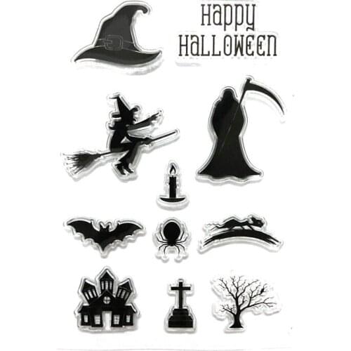 NEWClear Stamp Soft Seal Of Elves Witch Christmas Snowman Insect Love Stant Deer Decor Handbook Transparent Silicone DIY Stencil