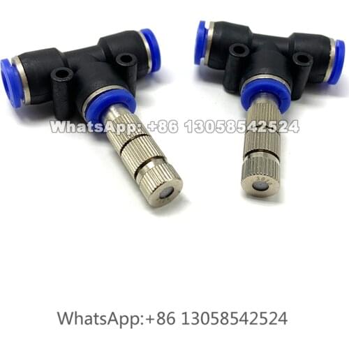 Low Pressure 8mm Fog Misting Nozzle for Greenhouse Plant Humidification, Slip Lock Mist Nozzle with Filter