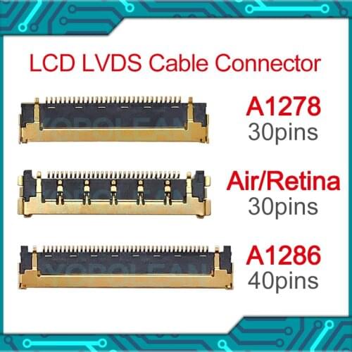 New LCD LED LVDs Cable Connector For Macbook Pro A1286 A1297 A1278 A1342 Retina A1398 A1425 A1502 Air A1369 A1370 A1465 A1466