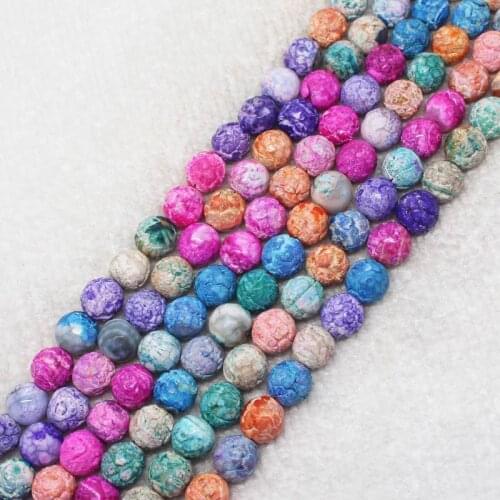 Wholesale Multi-Color Fire agates 6,8,14mm Round Loose Beads 15"For DIYJewelry making!We provide mixed wholesale for all items
