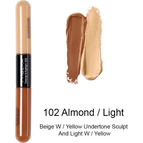 PHOERA Brightening And Highlighting Double-head Concealer Oil-control Waterproof Pores Suitable For All Skin Types TSLM2