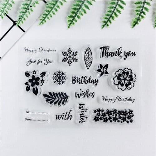 11*8 NEW Wishing Transparent Clear Stamps Seal For Scrapbooking/Rubber Stamp Sentiment Bullet Journal Photo Album Card Making
