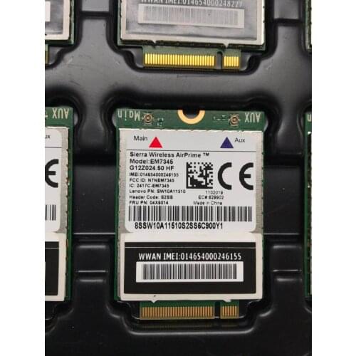 Unlocked Sierra EM7345 FRU 04X6014 LTE-FDD NGFF M.2 WWAN Card for thinkpad L440, L540,T431s,T450, T450S,T550,W541, W550s