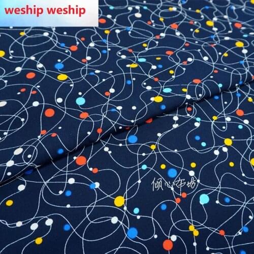 Twill cotton soft dress Cute dot print Satin silk fabric Satin de soie Satén шелк hanfu cloth DIY patchwork bag