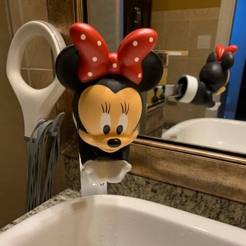 Disney Minnie kids water tap Faucet Extender Water Saving Cartoon silicone Faucet Extension Tool Help Children Washing hand