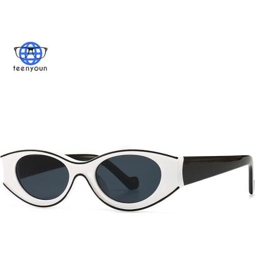 TEENYOUN Brand Design Cat Eye Style Sunglasses For Women Men Diamond Eyeglasses Fishtail Frame Sun Glasses Eyewear Oculos UV400