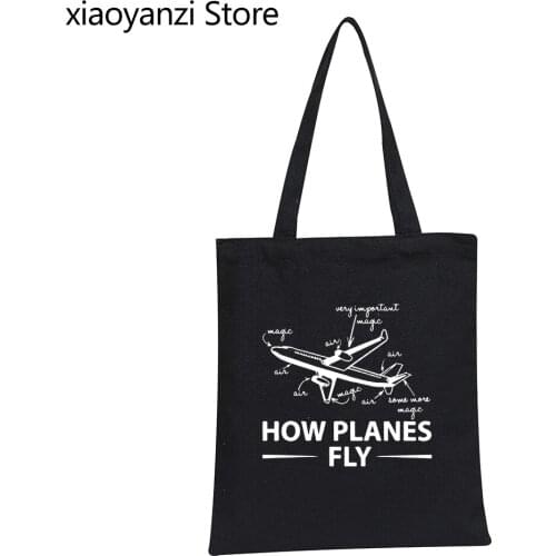 How Planes Fly Handbag Funny Aerospace Engineer Eco Reusable Large Tote Shopper Bags Fashion Casual High Quality Shoulder Bag