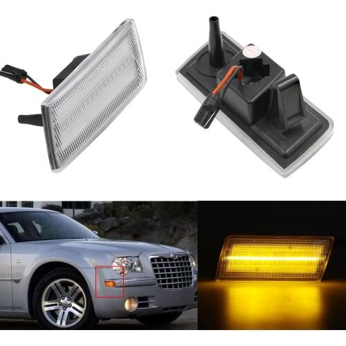 Clear Lens LED Front Side Marker Light For Chrysler 300 2005-2010 OEM:4805860AA 4805861AA
