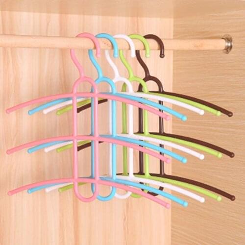 3 Layers Fish bone Shaped Plastic Cloth Hanger Hook Clothes Holder Drying Rack Clothing Organizer Space Saver Non-slip Hangers