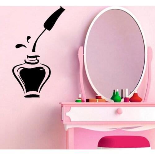 Nail Salon Wall Stickers Nails Polish Decals Nail Studio Design Vinyl Sticker Manicure Wallpaper Store Window Decal