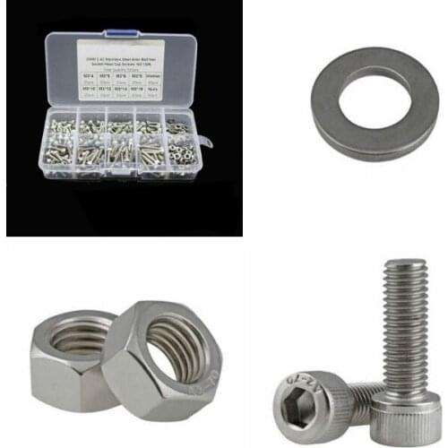 320 pcs/box M3 Hexagon socket head cap screws 304 stainless steel hex socket screws Cylindrical head cap screw