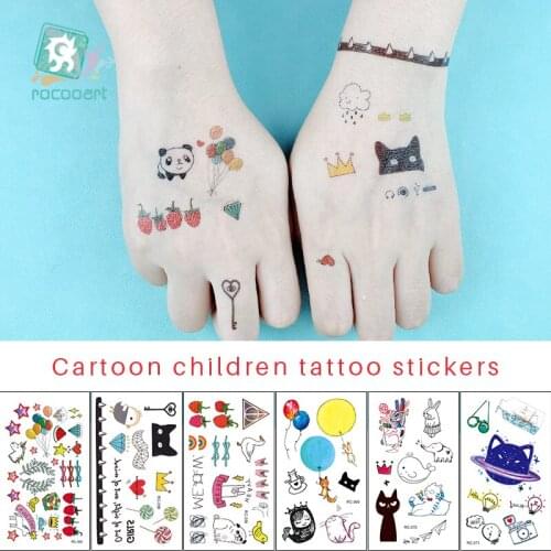 Rocooart Temporary Tattoo Stickers Water Transfer Fashion Body Art Fake Tattoo tatuajes Little Cute Element Sticker