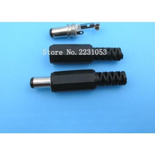 10PCS/LOT DC Power Plug 5.5*2.5MM 9mm Short DC005 Charge Male 5.5*2.5mm