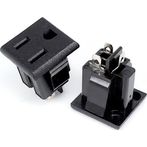 Hot Sale 10pcs 3Pin American Outlet Socket 15A 250V AC Power Socket,SS-6B Plug Jack