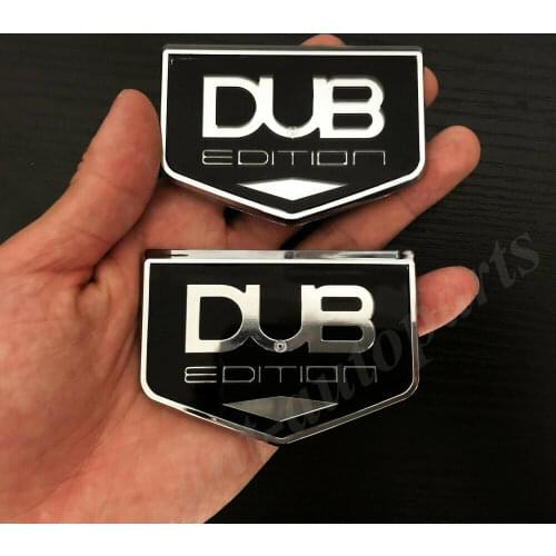 2pcs 3D DUB Edition Car Trunk Rear Fender Side Emblem Badge Decal Sticker